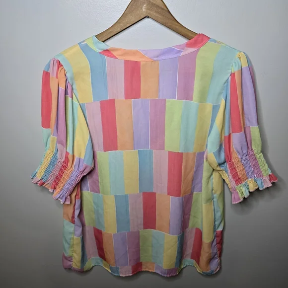 BiBi Multicolor Striped Blouse - Picture 10 of 11